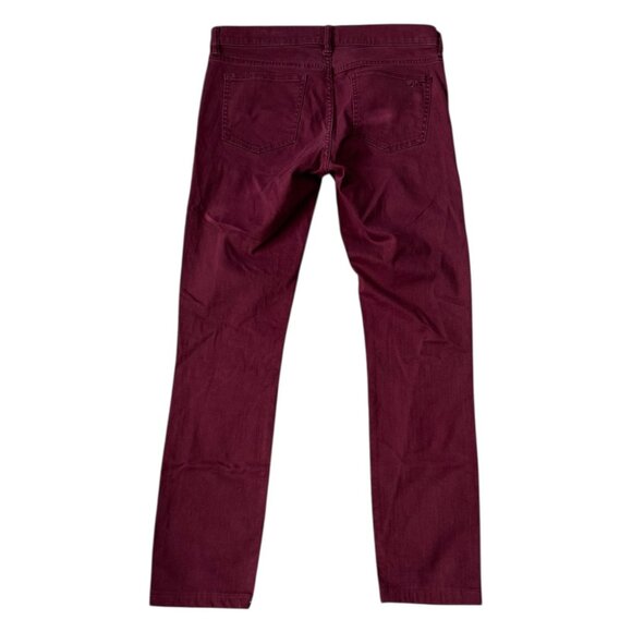 TORY BURCH Women's Super Skinny Jeans Size 29 Burgundy Wine Red Designer Denim - Picture 6 of 10